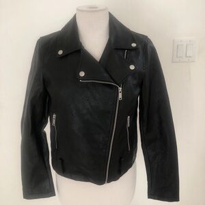 Forever 21 Black Faux Leather Moto Jacket